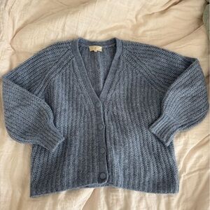 Sezane Basile Vintage Blue Cardigan